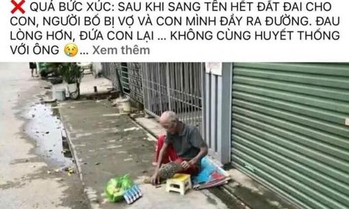 Cụ ông 70 tuổi ở Hải Phòng bị vợ con đẩy ra đường sau khi bị bệnh nặng, thực hư thế nào?