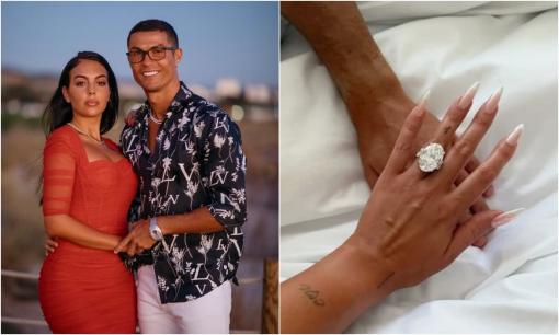 Cristiano Ronaldo chính thức cầu hôn bạn gái Georgina Rodriguez với chiếc nhẫn hột xoàn trị giá hơn 131 tỷ đồng