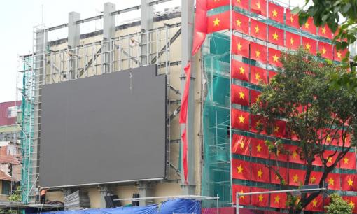 Vị trí đặt 22 màn hình LED phục vụ người dân xem diễu binh 2/9