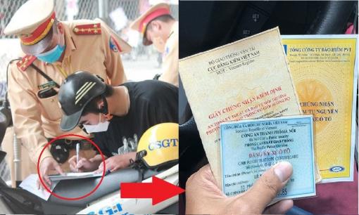 Theo quy định, đi xe mượn của bạn bè, người thân cần mang theo giấy tờ gì để không bị phạt?