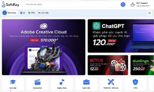 SoftiKey - Shop bán tài khoản Adobe giá rẻ, uy tín