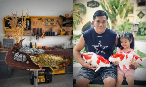 Nam thanh niên ở Lâm Đồng bất ngờ đổi đời, bỏ túi hàng trăm triệu mỗi năm nhờ 'nuôi' cá treo tường