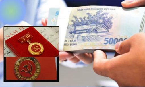 Mức tiền thưởng Huy hiệu 40 năm tuổi Đảng năm 2025 là bao nhiêu?