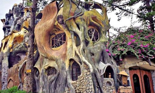 Những ngôi nhà 'độc và dị' nhất Việt Nam: Nhà trên cây giữa lòng Hà Nội chưa bằng 'ngôi nhà điên' ở Đà Lạt