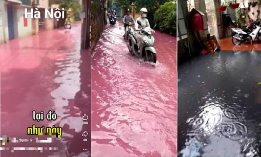 Nước màu đỏ lạ tràn vào nhà dân, Chủ tịch Hà Nội yêu cầu kiểm tra gấp