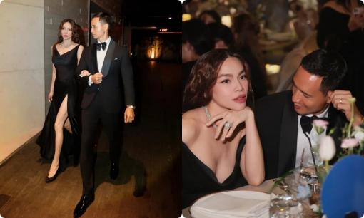 Hồ Ngọc Hà diện váy gợi cảm, lộ một 'điểm vàng' cực đắt giá, tình tứ sánh đôi bên Kim Lý