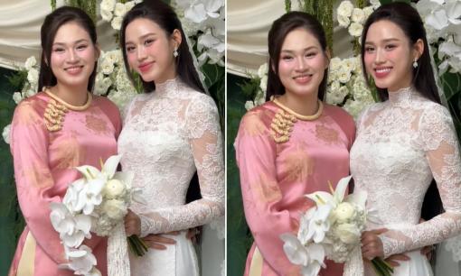 Chị gái ruột lộ diện trong đám cưới Đỗ Hà, nhan sắc 'một chín một mười' với em gái Hoa hậu