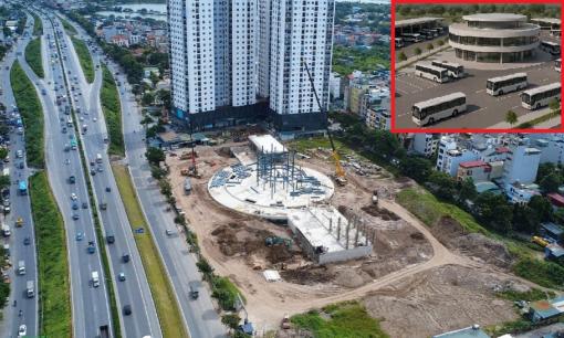Hiện trạng bến xe 120 tỷ đồng hiện đại bậc nhất Hà Nội sau 6 tháng thi công