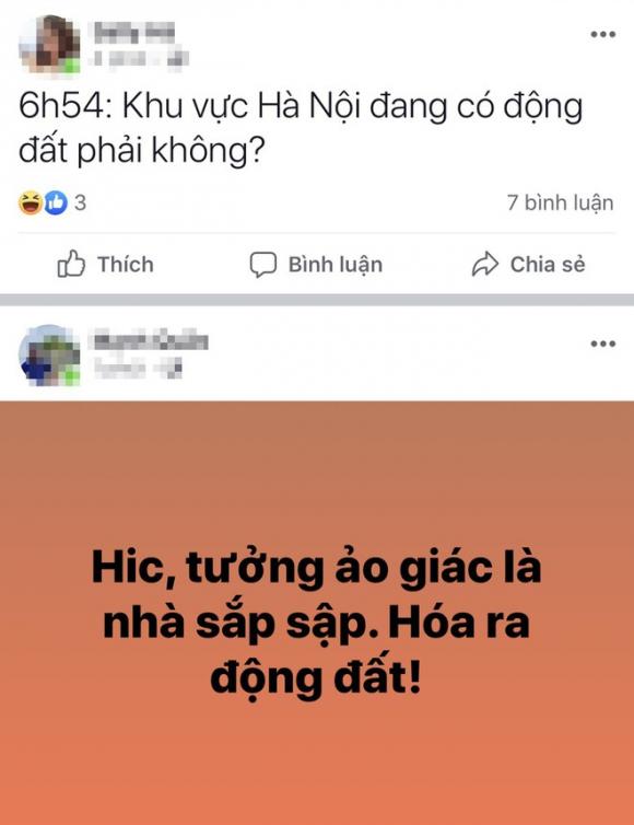 NTK Hà Duy, Đậu Hồng Phúc, sao Việt, động đất, rung lắc