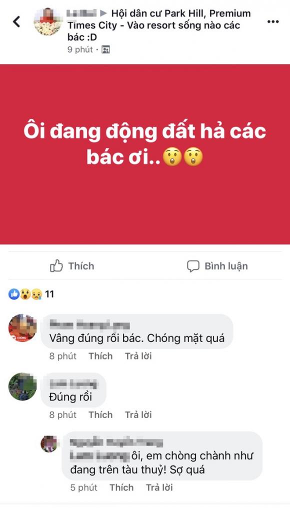 NTK Hà Duy, Đậu Hồng Phúc, sao Việt, động đất, rung lắc