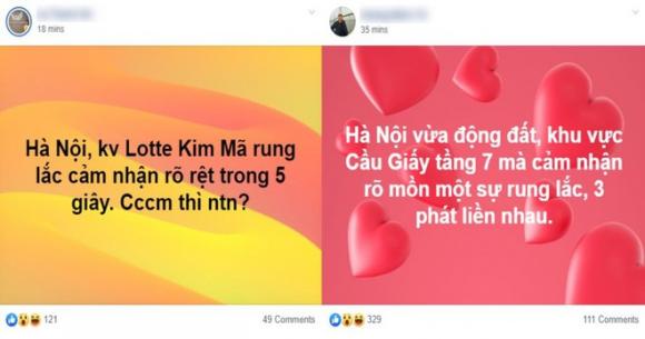Hà Nội, động đất, Cao Bằng