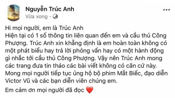 diễn viên Trúc Anh, Mắt biếc, cầu thủ Công Phượng, sao Việt