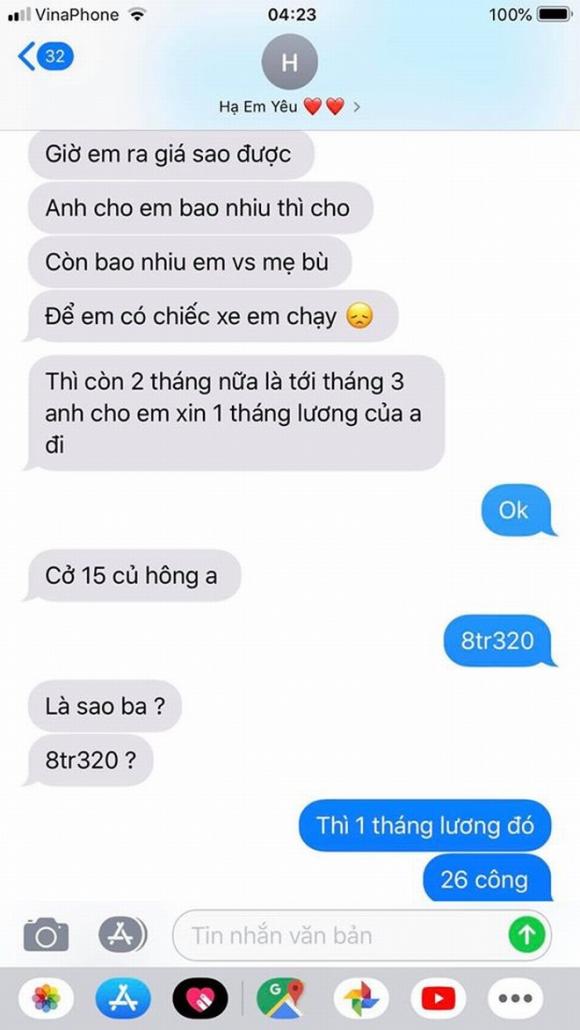 GIới trẻ 2020, xin tiền người yêu mua xe, mạng xã hội