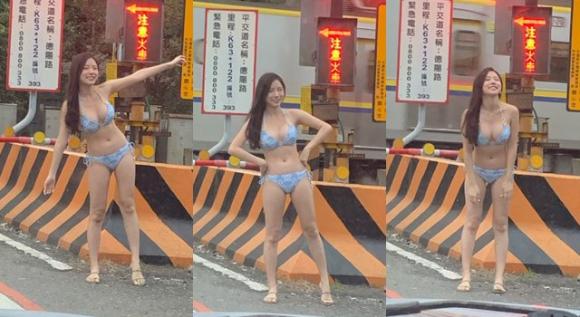 cô gái trẻ, diện bikini ra đường, giới trẻ 