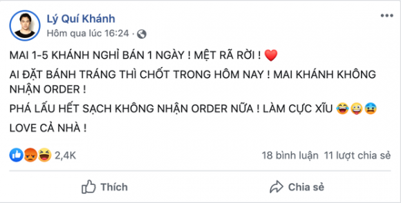 NTK Lý Quí Khánh, sao Việt