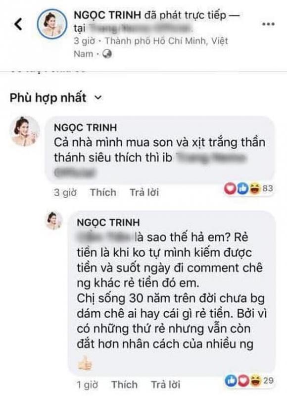 Ngọc Trinh,Nữ hoàng nội y,sao Việt