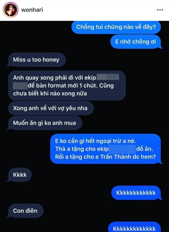hari won, danh hài Trấn Thành, sao Việt