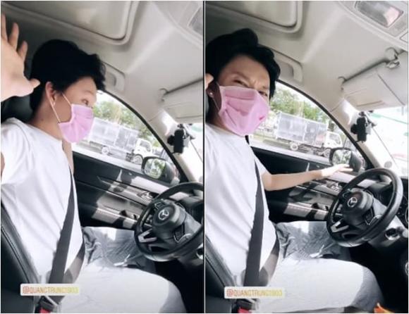 Quang Trung, Quang Trung buông tay khi lái xe, sao việt 