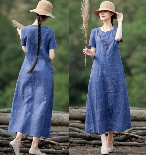 váy xanh, thời trang, mặc gì ngày nắng