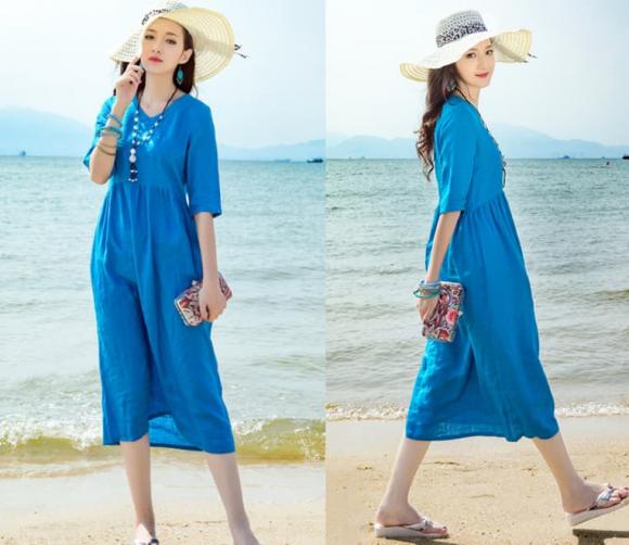 váy xanh, thời trang, mặc gì ngày nắng