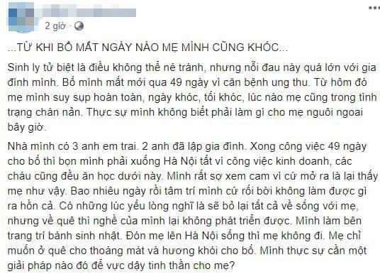 bố mất, mẹ già, giới trẻ 