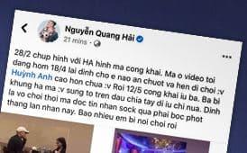 Quang Hải, Quang Hải bị hack facebook, Huỳnh Anh 