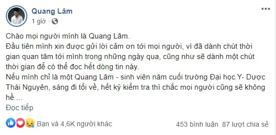 Người ấy là ai, Quang Lâm, Quang Lâm và Thanh Tâm