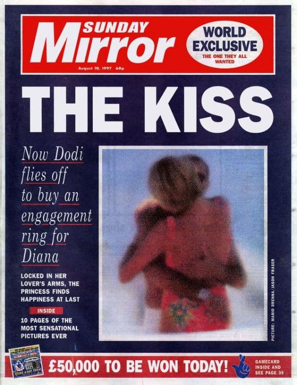 Công nương Diana, bức ảnh The Kiss, Dodi