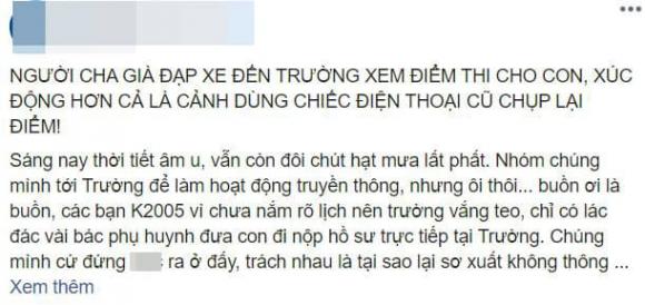 cha con, cha xem điểm thi cho con, giới trẻ 