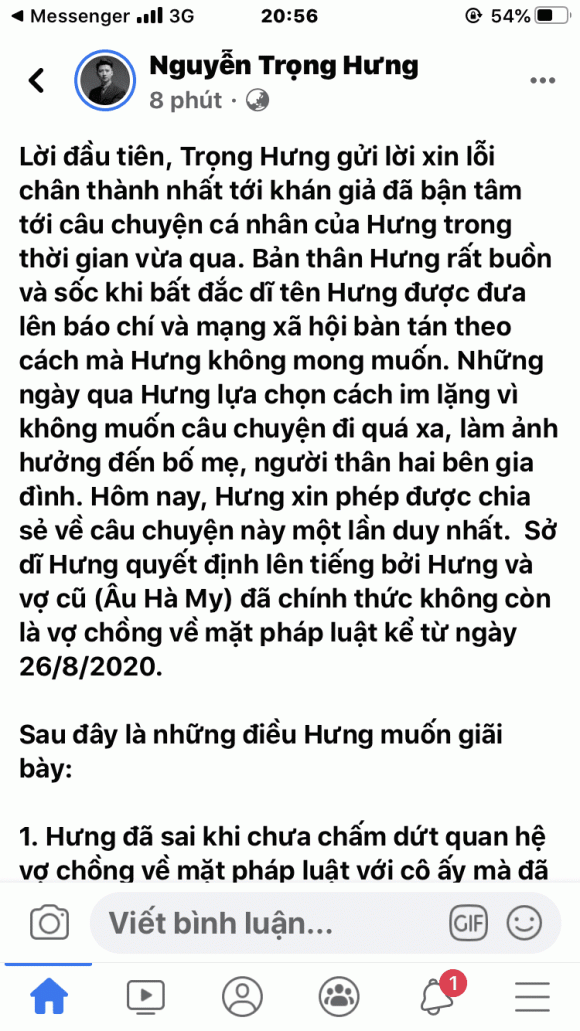 diễn viên Trọng Hưng, âu hà my, sao Việt