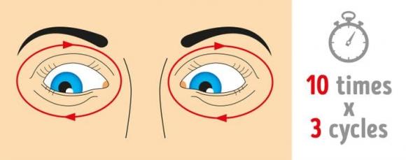 mỏi mắt, bài tập cho mắt, cách chữa mỏi mắt 