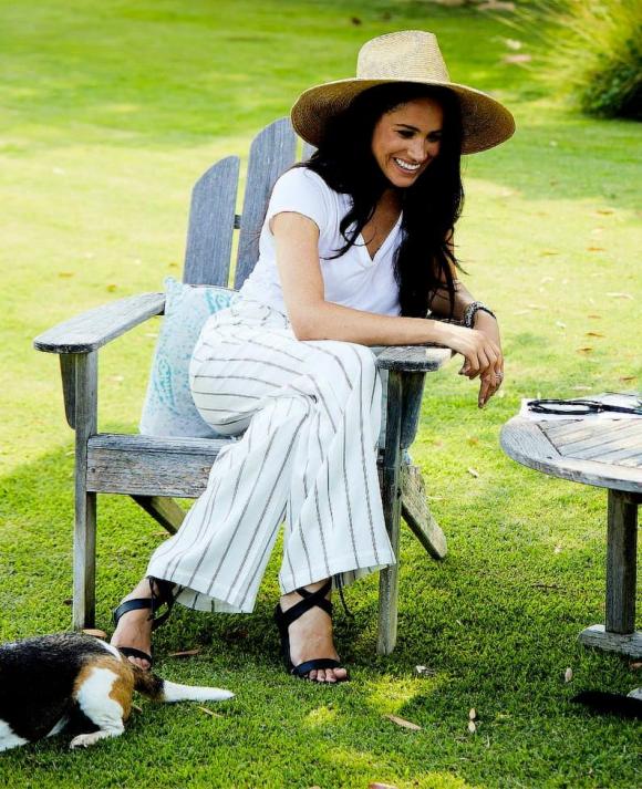 meghan markle, quần da bóng, hoàng gia anh