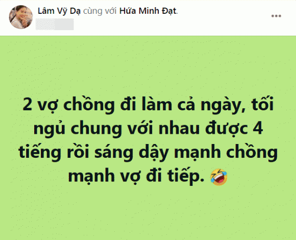 Than thở chỉ được ngủ với chồng 4 tiếng mỗi ngày, Lâm Vỹ Dạ bị hội bạn 'cà khịa'