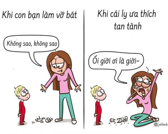 tranh hài hước, mẹ bỉm sữa, cuộc sống của mẹ bỉm sữa