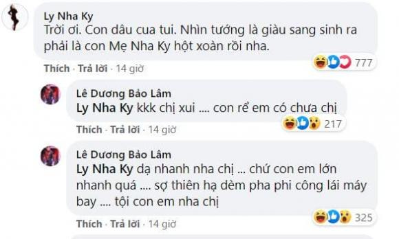 Lê Dương Bảo Lâm, Lý Nhã Kỳ, sao Việt