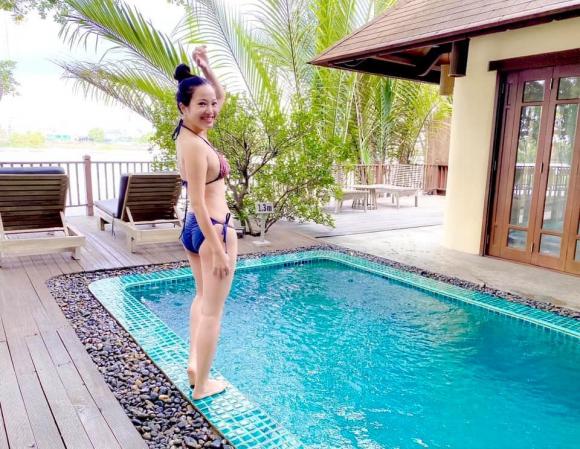 MC Hồng Phượng khoe dáng nuột với bikini, tiết lộ giảm 21 kg sau khi sinh con gái