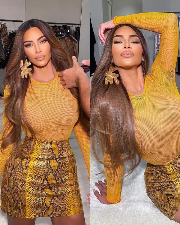  Kim Kardashian, sao ngoại, váy bó