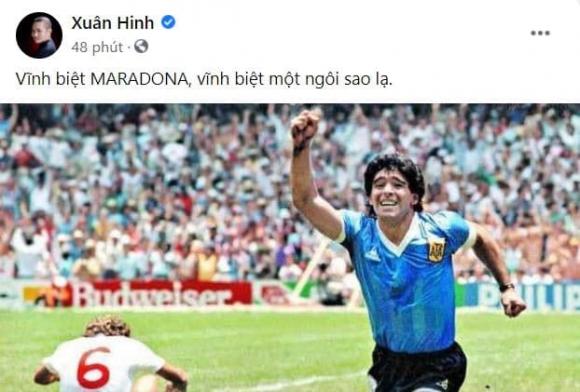 Sao Việt chia buồn khi 'huyền thoại bóng đá' Maradona qua đời ở tuổi 60