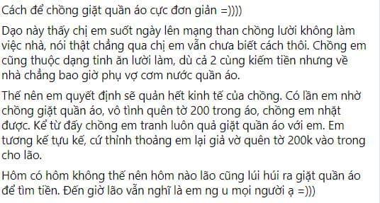 chồng làm việc nhà, chồng giặt đồ, chuyện vợ chồng 