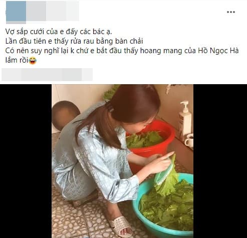 dùng bàn chải rửa rau, rửa rau, thanh niên, giới trẻ