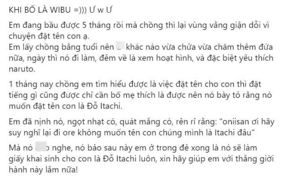 Đỗ Itachi, đặt tên con, chuyện vợ chồng, thanh niên, giới trẻ