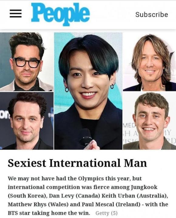 Jungkook, kpop, sao hàn, người đàn ông quyến rũ nhất năm 2020