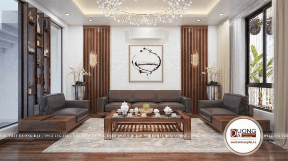 Gỗ óc chó, nội thất phòng khách, Nội Thất Đương Đại