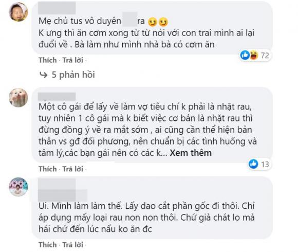 ra mắt nhà người yêu, nhặt rau, chia tay sau ra mắt