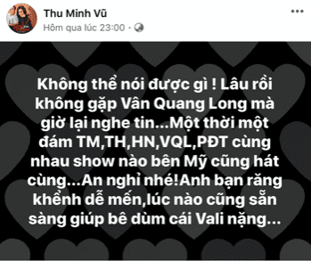Vân Quang Long, đồng nghiệp, Thu Minh, Đan Trường, sân khấu, sao Việt