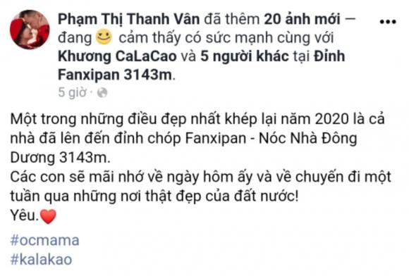 Ốc Thanh Vân, Fansipan, sao việt du lịch