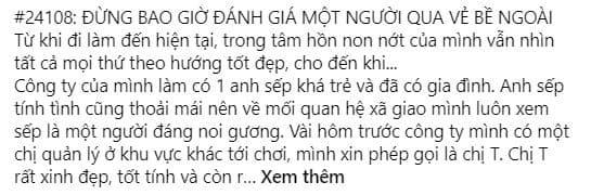 sếp ngoại tình, ngoại tình công sở, thanh niên 