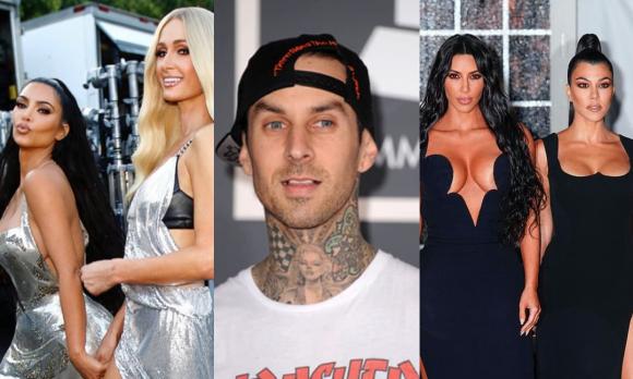 Kim Kardashian, Kourtney Kardashian và Travis Barker, sao âu mỹ