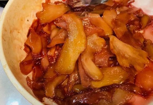 mứt gừng đỏ, công thức làm mứt gừng, mứt gừng
