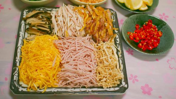 bún thang, công thức nấu bún thang, cách làm bún thang